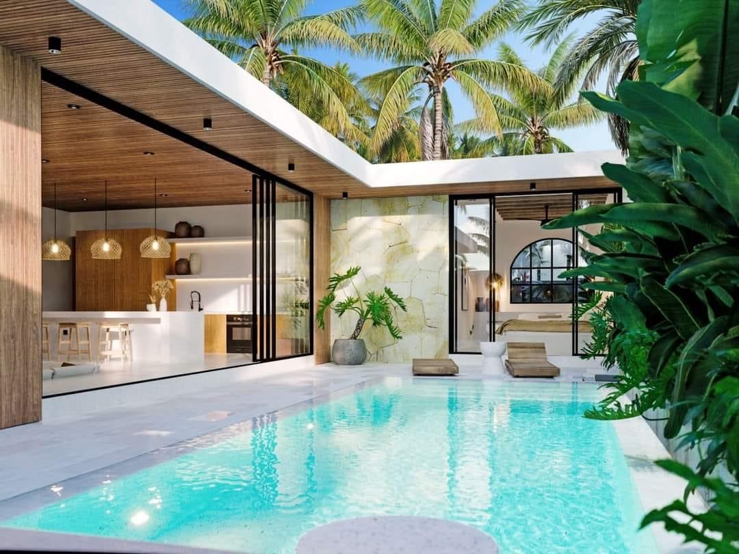 Modern elevation with louvers slim windows structural glazing HPL cladding