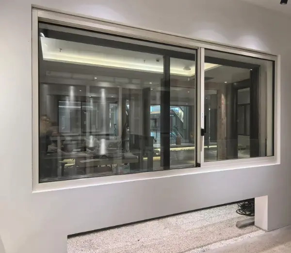 3 Track Domal Window Outside View - Exterior Facade with Mesh | 27MM Domal Series | Best Price Hyderabad Delhi