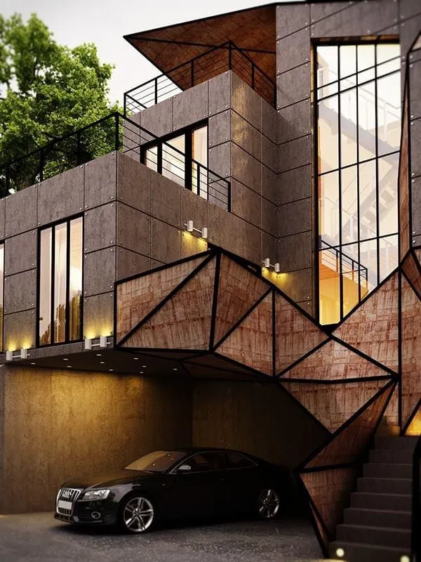 Villas Glass Design - Luxury Villa Elevation