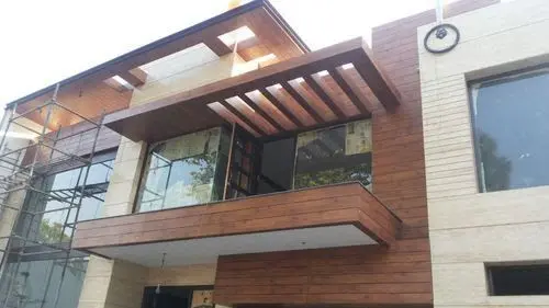 HPL Exterior Cladding Price India - Balcony HPL ACP Wall Cladding | Premium Residential Balcony Elevation | Grooving System | Best Price