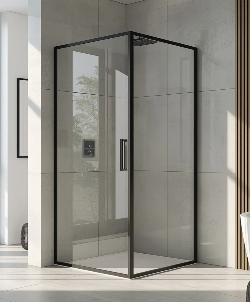 Black Profile Shower Partition